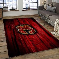 NHL Calgary Flames Rectangle Rug Personalized Non-Slip Carpet Gift For Ice Hockey Fans CAF49