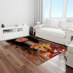 nhl calgary flames hockey sport team logo carpet rectangle area rug for living room home room decor gift for fans light room caf58