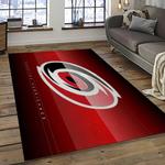nhl carolina hurricanes hockey sport team logo carpet rectangle area rug for living room home room decor gift for fans dark room chr44