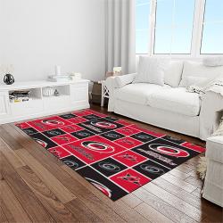 nhl carolina hurricanes hockey sport team logo carpet rectangle area rug for living room home room decor gift for fans light room chr11