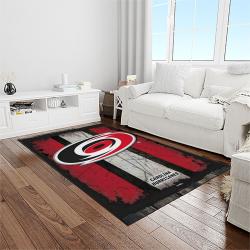 nhl carolina hurricanes hockey sport team logo carpet rectangle area rug for living room home room decor gift for fans light room chr14