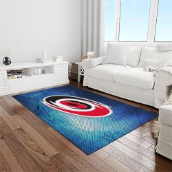 nhl carolina hurricanes hockey sport team logo carpet rectangle area rug for living room home room decor gift for fans light room chr18