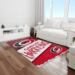 nhl carolina hurricanes hockey sport team logo carpet rectangle area rug for living room home room decor gift for fans light room chr2
