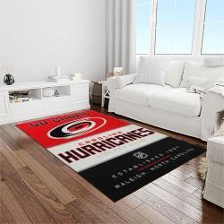 nhl carolina hurricanes hockey sport team logo carpet rectangle area rug for living room home room decor gift for fans light room chr3