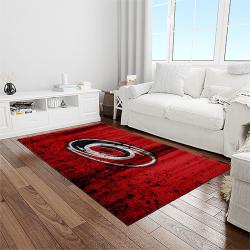 nhl carolina hurricanes hockey sport team logo carpet rectangle area rug for living room home room decor gift for fans light room chr31