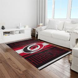 nhl carolina hurricanes hockey sport team logo carpet rectangle area rug for living room home room decor gift for fans light room chr4