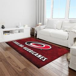 nhl carolina hurricanes hockey sport team logo carpet rectangle area rug for living room home room decor gift for fans light room chr46