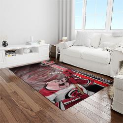 nhl carolina hurricanes hockey sport team logo carpet rectangle area rug for living room home room decor gift for fans light room chr48