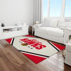 nhl chicago blackhawks hockey sport team logo carpet rectangle area rug for living room home room decor gift for fans light room cbl17