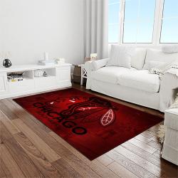 nhl chicago blackhawks hockey sport team logo carpet rectangle area rug for living room home room decor gift for fans light room cbl20