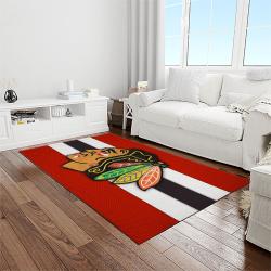 nhl chicago blackhawks hockey sport team logo carpet rectangle area rug for living room home room decor gift for fans light room cbl33