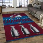nhl colorado avalanche hockey sport team logo carpet rectangle area rug for living room home room decor gift for fans dark room cla3