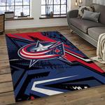 nhl columbus blue jackets hockey sport team logo carpet rectangle area rug for living room home room decor gift for fans dark room cbj14