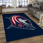 nhl columbus blue jackets hockey sport team logo carpet rectangle area rug for living room home room decor gift for fans dark room cbj20