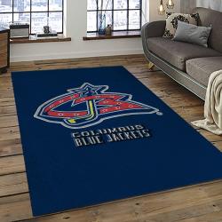 NHL Columbus Blue Jackets Hockey Sport Team Logo Carpet Rectangle Area Rug For Living Room Home Room Decor Gift For Fans CBJ21