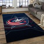 nhl columbus blue jackets hockey sport team logo carpet rectangle area rug for living room home room decor gift for fans dark room cbj23