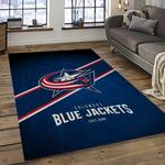 nhl columbus blue jackets hockey sport team logo carpet rectangle area rug for living room home room decor gift for fans dark room cbj26