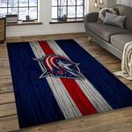 nhl columbus blue jackets hockey sport team logo carpet rectangle area rug for living room home room decor gift for fans dark room cbj34