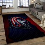 nhl columbus blue jackets hockey sport team logo carpet rectangle area rug for living room home room decor gift for fans dark room cbj36