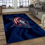 nhl columbus blue jackets hockey sport team logo carpet rectangle area rug for living room home room decor gift for fans dark room cbj46
