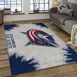 nhl columbus blue jackets hockey sport team logo carpet rectangle area rug for living room home room decor gift for fans dark room cbj6