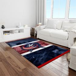 nhl columbus blue jackets hockey sport team logo carpet rectangle area rug for living room home room decor gift for fans light room cbj12