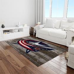nhl columbus blue jackets hockey sport team logo carpet rectangle area rug for living room home room decor gift for fans light room cbj13