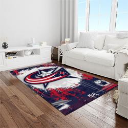nhl columbus blue jackets hockey sport team logo carpet rectangle area rug for living room home room decor gift for fans light room cbj15