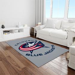 nhl columbus blue jackets hockey sport team logo carpet rectangle area rug for living room home room decor gift for fans light room cbj19