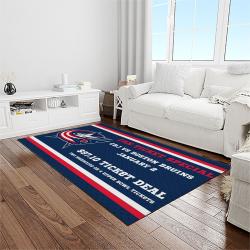 nhl columbus blue jackets hockey sport team logo carpet rectangle area rug for living room home room decor gift for fans light room cbj2