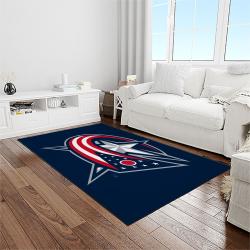 nhl columbus blue jackets hockey sport team logo carpet rectangle area rug for living room home room decor gift for fans light room cbj20