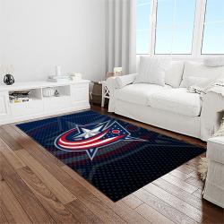 nhl columbus blue jackets hockey sport team logo carpet rectangle area rug for living room home room decor gift for fans light room cbj23