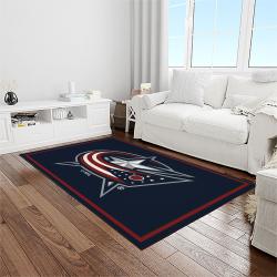 nhl columbus blue jackets hockey sport team logo carpet rectangle area rug for living room home room decor gift for fans light room cbj3