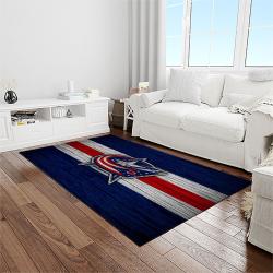 nhl columbus blue jackets hockey sport team logo carpet rectangle area rug for living room home room decor gift for fans light room cbj34
