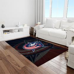 nhl columbus blue jackets hockey sport team logo carpet rectangle area rug for living room home room decor gift for fans light room cbj4