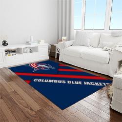 nhl columbus blue jackets hockey sport team logo carpet rectangle area rug for living room home room decor gift for fans light room cbj42
