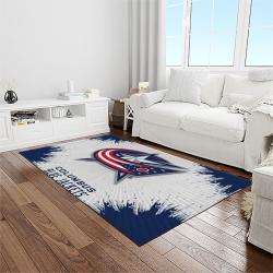 nhl columbus blue jackets hockey sport team logo carpet rectangle area rug for living room home room decor gift for fans light room cbj6