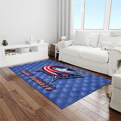 nhl columbus blue jackets hockey sport team logo carpet rectangle area rug for living room home room decor gift for fans light room cbj7