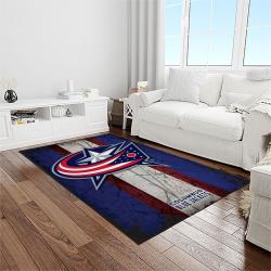 nhl columbus blue jackets hockey sport team logo carpet rectangle area rug for living room home room decor gift for fans light room cbj8