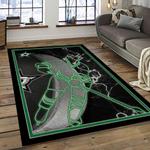 nhl dallas stars hockey sport team logo carpet rectangle area rug for living room home room decor gift for fans dark room dst10