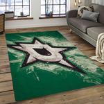 nhl dallas stars hockey sport team logo carpet rectangle area rug for living room home room decor gift for fans dark room dst40