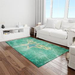 nhl dallas stars hockey sport team logo carpet rectangle area rug for living room home room decor gift for fans light room dst14