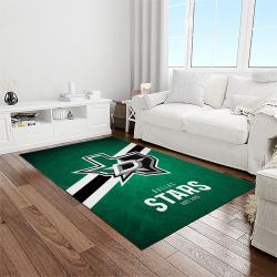 nhl dallas stars hockey sport team logo carpet rectangle area rug for living room home room decor gift for fans light room dst24