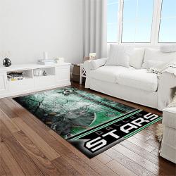 nhl dallas stars hockey sport team logo carpet rectangle area rug for living room home room decor gift for fans light room dst30