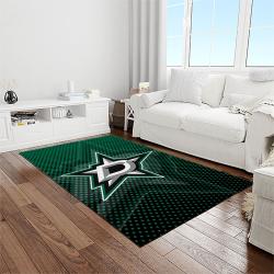 nhl dallas stars hockey sport team logo carpet rectangle area rug for living room home room decor gift for fans light room dst31