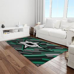 nhl dallas stars hockey sport team logo carpet rectangle area rug for living room home room decor gift for fans light room dst5