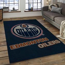 NHL Edmonton Oilers Hockey Sport Team Logo Carpet Rectangle Area Rug For Living Room Home Room Decor Gift For Fans EMTO1