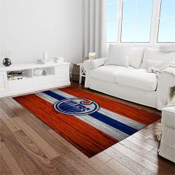 nhl edmonton oilers hockey sport team logo carpet rectangle area rug for living room home room decor gift for fans light room emto37