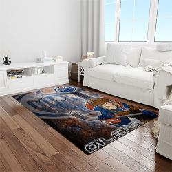 nhl edmonton oilers hockey sport team logo carpet rectangle area rug for living room home room decor gift for fans light room emto49