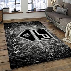 NHL Los Angeles Kings Rectangle Rug Personalized Non-Slip Carpet Gift For Ice Hockey Fans LAKG12